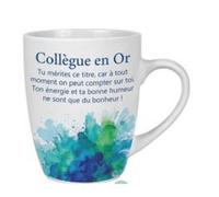 MUG Ceramique collegue en or -