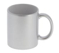 Mug céramique MB TECH 330ml (11oz) Argent et intérieur blanc - Qualité AAA - Diamètre 82mm