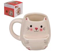 Tasse Chat avec Poche Porte-Biscuit