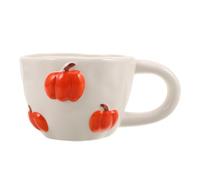 Mug Citrouille D'automne en Céramique Blanche 400ml Ambiance Halloween | Tasse Décorative, Tasses à Café avec Anse, pour Eau, Lait, Décor Saisonnier, Finition Lisse