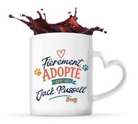 Mug coeur Adopté par Jack Russell Cadeau Vanlife Propriétaire de Chien