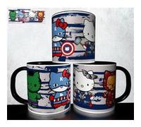 Mug collection design - Kawaii Hello Kitty Avengers 198 Blanc G