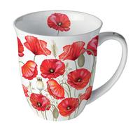 Ambiente Mug coquelicots en porcelaine fine 400 ml