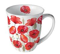Ambiente Mug coquelicots en porcelaine fine 400 ml