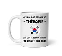 Mug Corée du Sud thérapie drôle vacances départ voyage Tasse Corée du Sud