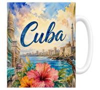 Mug Cuba - La Havane, Voiture Vintage & Musicien - Céramique 330 ml