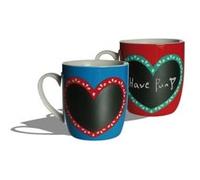 Mug cœur avec un tableau à la craie tasse avec craie Multi G