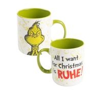 United Labels The Grinch mug - All I want for Christmas is RUH ! Tasse à café Tasse à café en céramique Vert Blanc 320 ml