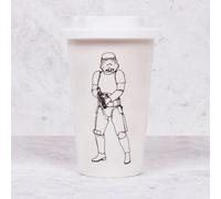 Original Stormtrooper - tasse en céramique avec couvercle en silicone (blanc)