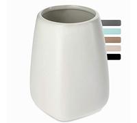 Mug de Salle de Bain KADAX, mug Brosse à Dents en céramique, Tasse de Salle de Bain, Porte Brosse à Dents pour Salle de Brosse à Dents, Dentifrice, Rangement, Tasse à Eau, dépoli, (crème)