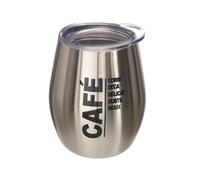 Mug de transport - AC-DÉCO - Expresso - Double paroi - 22 cl - Inox gris