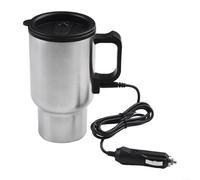 Mug de voyage en acier inoxydable compatible 12 V 450 ml avec corps isolé sous vide et bouchon scellé en silicone pour véhicules