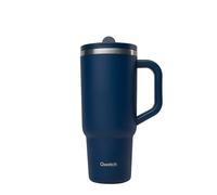 Qwetch Mug de voyage isotherme inox 900 ml avec bouchon étanche Bleu