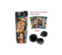 Mug de voyage isotherme en plastique portable - couvercle à vis - ONE PIECE #1 (400ml)