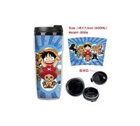 Mug de voyage isotherme en plastique portable - couvercle à vis - ONE PIECE #14 (400ml)