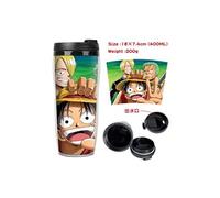 Mug de voyage isotherme en plastique portable - couvercle à vis - ONE PIECE #20 (400ml)