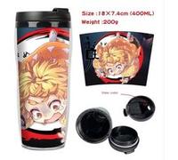 Mug de voyage STACK isotherme en plastique portable - couvercle à vis - Demon Slayer #14 (400ml) G