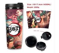 Mug de voyage STACK isotherme en plastique portable - couvercle à vis - Demon Slayer #19 (400ml) G