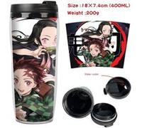 Mug de voyage STACK isotherme en plastique portable - couvercle à vis - Demon Slayer #53 (400ml) G