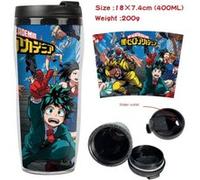 Mug de voyage STACK isotherme en plastique portable - couvercle à vis - My Hero Academia #10 (400ml) G