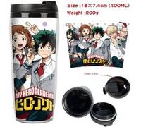 Mug de voyage STACK isotherme en plastique portable - couvercle à vis - My Hero Academia #13 (400ml) G