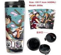 Mug de voyage STACK isotherme en plastique portable - couvercle à vis - ONE PIECE #6 (400ml) G