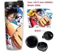 Mug de voyage STACK isotherme en plastique portable - couvercle à vis - ONE PIECE #9 (400ml) G
