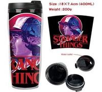 Mug de voyage STACK isotherme en plastique portable - couvercle à vis - Stranger Things #1 (400ml) G