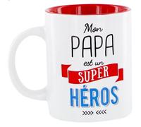 THE CONCEPT FACTORY Dites Le avec des Mots MO0554 Mug Papa M12 Céramique Rouge 12 x 8,20 x 9,70 cm