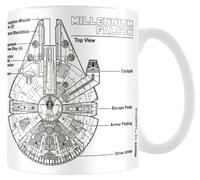 Mug Disney de Star Wars - Millennium Falcon Sketch - pour Indifférent - blanc Standard