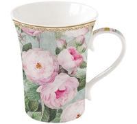 Mug - EASY LIFE - Roses in Bloom - 36 cl - Porcelaine - Rose - Céramique