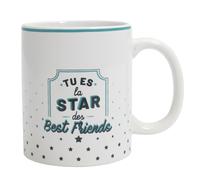 Mug en céramique 33 cl collection MALY modèle best friends blanc