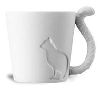 Mug en céramique chat avec anse queue de l'animal Multi G