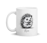 Mug En Céramique Croquis De Bébé Hérisson Ceramics Coffee Mugs 330Ml | Mug En Céramique Original Intemporel Tasses À Café Pour Maison Bureau Remerciement Tasse