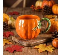 Mug en céramique forme citrouille, tasse à café décorative pour Halloween et Thanksgiving, joli verre à eau pour la maison et le bureau, idée cadeau de fête