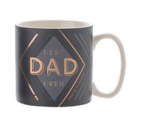 Mug En Céramique Grise Avec Détail Doré - Meilleur Papa Jamais