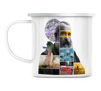 Mug en métal émaillé Claude monet collage moderne Blanc G