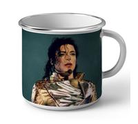 Mug en Métal Emaillé - FABULOUS BIJOUX - Michael Jackson - Incassable - Diamètre 8,6 cm - Hauteur 8,8 cm