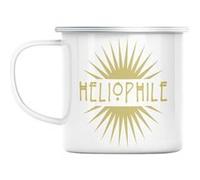 Mug en métal émaillé Heliophile soleil ciel eté Blanc G