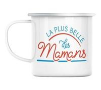 Mug en métal émaillé La plus belle des mamans Blanc G