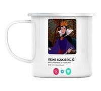 Mug en métal émaillé Reine sorcière blanche neige Blanc G