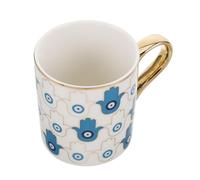 Mug en Porcelaine Œil Maléfique, Tasse à Café, Célébration Halloween | Céramique au Finition Lisse, Style Bohème, Grosse Contenance, pour Boissons Chaudes, Petit-déjeuner, Maison et Salon