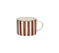 Mug en porcelaine orange foncé, à motifs - Pomax, Mykonos - 12x9x7 cm