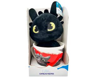 Mug et peluche Dreamworks Animation How to Train Your Dragon Toothless Noir 18 cm