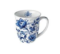 Ambiente Mug fleurs bleues en porcelaine fine 400 ml