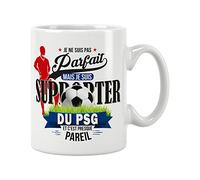 Mug foot PSG Paris - Je ne suis pas parfait mais je suis supporter du PSG. Cadeau Anniversaire Noël Fête. Pour amis, famille. Haute qualité 11oz - 320 ML (PSG)