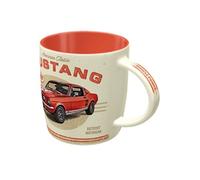 Nostalgic-Art Tasse à café rétro, Ford Mustang - GT 1967 Red - Idée de cadeau pour fans de voitures, en céramique, Design vintage, 330 ml