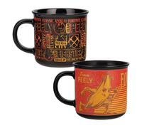 Paladone Fortnite Mug à changement de couleur 350 ml Poiscaille et Mister Banane, tasse à café en céramique sous licence officielle pour boissons chaudes, cadeau pour garçons, filles, hommes, femmes