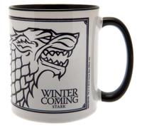 Game of Thrones Tasse Stark Intérieur de couleur noire blanc Blanc G