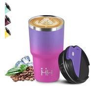 Mug Isotherme, 20oz Thermos Isotherme, Sans BPA, 8h Froid & 6 Chaud, Gourde Avec Poignée, Acier Inoxydable 18/8, Tasse Thermos Café, Anti Fuite, Bouteille pour Voyages, Quotidien, Bureau, Yoga